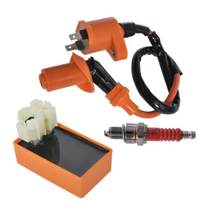 Ignition Coil CDI Spark Plug Kit For GY6 Scooter ATV 50cc 125cc 150cc Motorcycle - Image 1 of 4