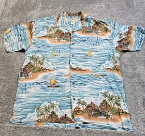 Big Dogs Big Kahuna Button-Down Shirt Men's Medium Hula Girl Surf Boards - Picture 1 of 8