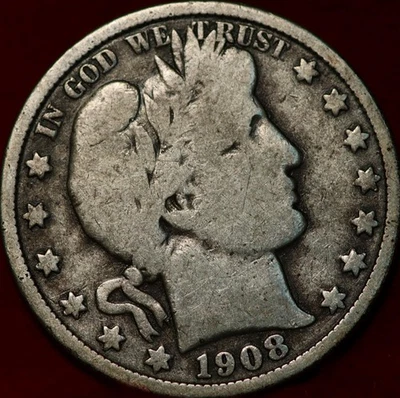 1908-O New Orleans Mint Silver Barber Half Dollar - Image 1 of 2