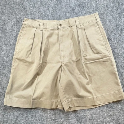 Haggar Shorts Mens 38 Pleated Khaki Pockets Golf Preppy Casual NEW #AB386 - Image 1 of 4