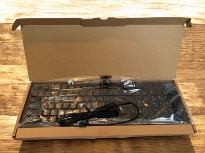 Lenovo Wired USB Keyboard Slim Black Full Size QWERTY Layout For PC/Laptop Windo - Image 1 of 4