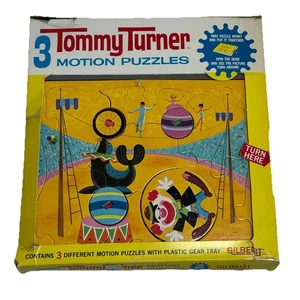 Tommy Turner Circus Motion Gear VTG Rare Puzzle Toy Original Box 1965 AC Gilbert - Picture 1 of 14