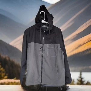 Nomad Herren Large Jacke Hoodie Windbreaker Full Zip leicht grau/schwarz - Bild 1 von 10