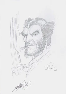 Alan Davis Original Wolverine X-Men Comic Art Sketch Signed by Chris Claremont - Picture 1 of 1