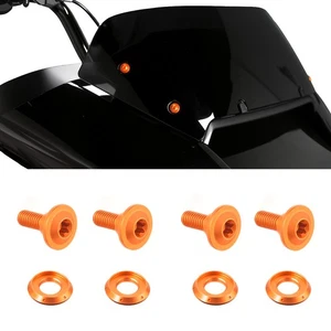 Orange Windshiled Bolt With Washers For Harley Touring 24 25 Road Glide FLTRXSE - Picture 1 of 5