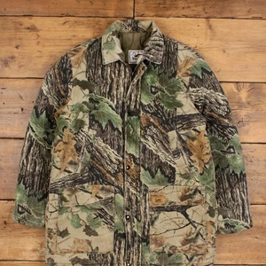 Vintage Duxbak Outdoor Jacke XL 90er wattiert RealTree Camouflage braun - Bild 1 von 8