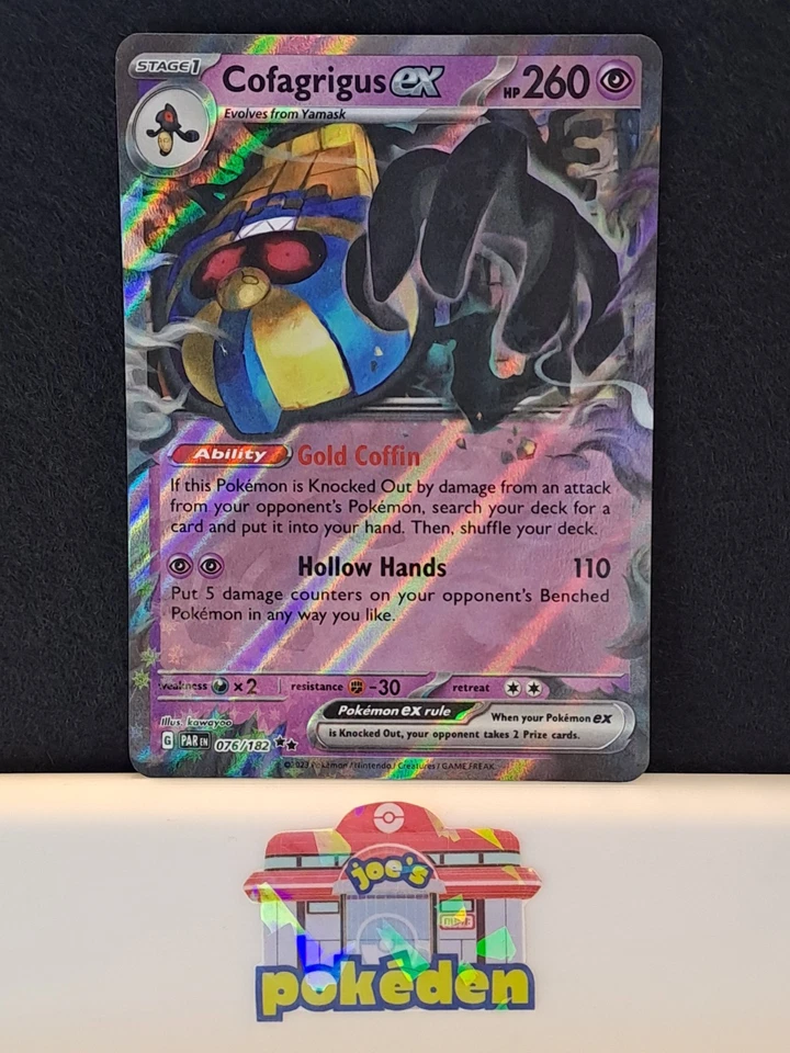 Cofagrigus ex 076/182 Sv04: Paradox Rift Holo Pokemon Tcg Nm - Image 1 of 1