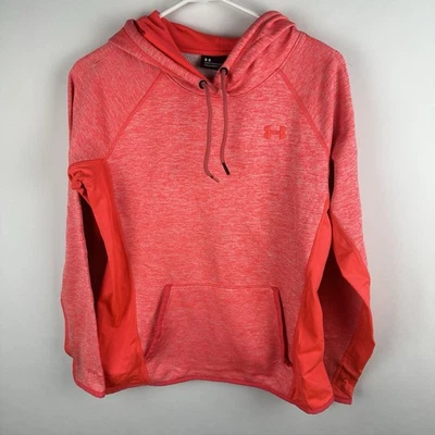 Under Armour Sudadera con Capucha Mujer Pequeña Naranja Neón Coldgear Pullover Sudadera Foto 1 de 4