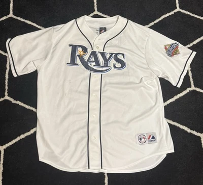 Camiseta Majestic CARLOS PENA #23 Tampa Bay Rays Hombres Talla XL Serie Mundial 2008 De Colección Foto 1 de 4