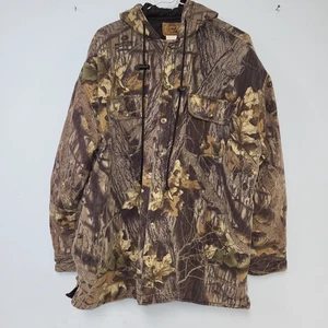 Duxbak Camouflage Jacke Herren Gr. L Reißverschluss Kapuze Taschen gefüttert isoliert Jagd Outdo - Bild 1 von 9