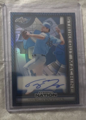 2025 Leaf Baseball Nation TREY YESAVAGE Toronto Blue Jays Rookie AUTO 5/7 - Image 1 of 2