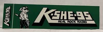 Vintage KSHE 95 Green Bumpersticker Set Full Size & Mini New Rare HTF Fast Ship - Image 1 of 4