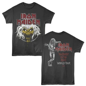 Camiseta Iron Maiden The Beast On The Road World Tour 1982 para hombre mercancía de banda de rock - Imagen 1 de 9