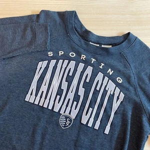 Sportliches Kansas City Sweatshirt Damen Gr. M Blau Langarm Rundhals Crop - Bild 1 von 6