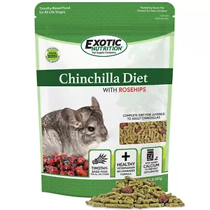 Chinchilla Diät mit Hagebutten (2 Pfund) - Nutritionally Complete Pet Pellet Food - Bild 1 von 6