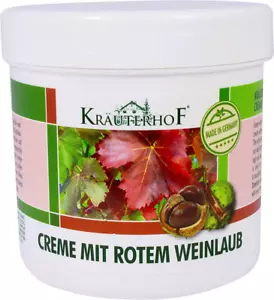 KRAUTERHOF Massage foot cream with horse chestnut and red vine leave 250ml/8.45 - Picture 1 of 2