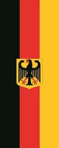 Fahne Flagge Deutschland mit Adler im Hochformat verschiedene Größen - Bild 1 von 1