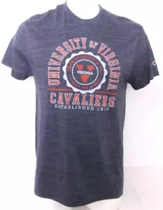 NUEVA Camiseta University of Virginia UV Cavaliers Champion Gris SS Para Hombre L - Imagen 1 de 8