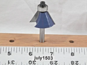 (1) NEW 30° Chamfer Bevel Trim 1-3/16OD Carbide Tip Router Bit 1/2 Bearing zm - Picture 1 of 4