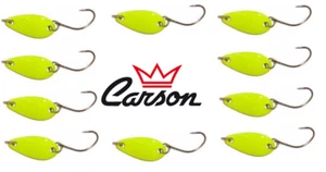 10 ondulanti 3gr giallo trout area game spoon pesca trota lago light spinning tp - Foto 1 di 1