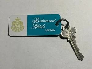 Llavero de habitación de motel Richmond Hotel con llave Richmond Virginia #840 - Imagen 1 de 2