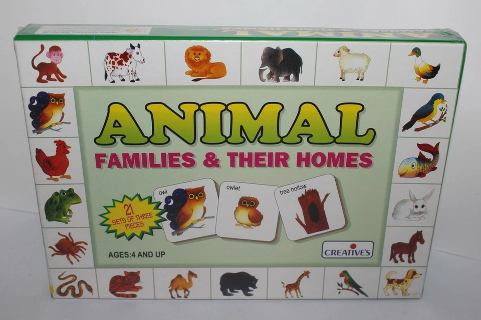 Animal Families & Their Homes Brand New Sealed 4+ Creative's Educational Game - Image 1 of 2
