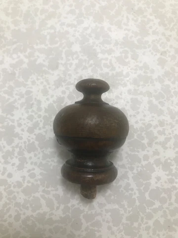 Vintage/Antique  FINIAL TURNED CLOCK/BED CHESTNUT FINIAL! GREAT CONDITION! Cover