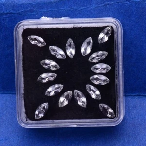VVS 16 Pcs Natural White Topaz Marquise Cut 7mm*3mm Sparkling Loose Gemstones - Picture 1 of 5