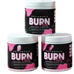 180 Caps Collagenic Burn Elite, Collagen Peptides Infused Thermogenic Fat Burner - Picture 1 of 8