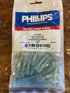 1-1962-100 NUEVOS CONECTORES TERMORRETRÁCTILES PHILLIPS AZUL 16-14 G (25) - Imagen 1 de 1