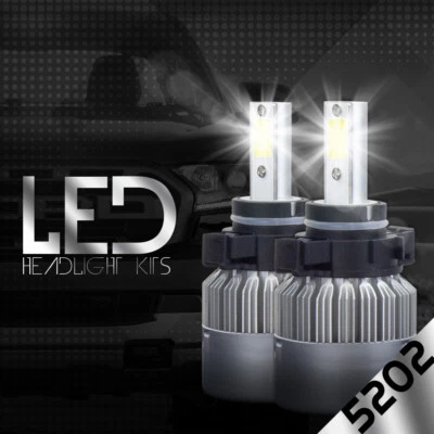 5202 9009 PSX24W H16-EU 388W 38800LM CREE LED Fog Lights Headlight Kit 6000K - Image 1 of 4