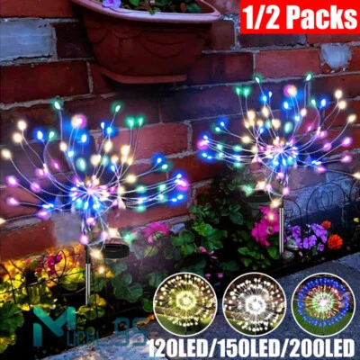Luces Solares De Fuegos Artificiales 150 LED impermeable Exterior Jardin Navidad - Image 1 of 4