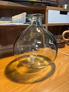 Bubble Glass Balloon Vase, 7.25"H - Clear Blue [Used Once, Brand Unknown] - Picture 1 of 2