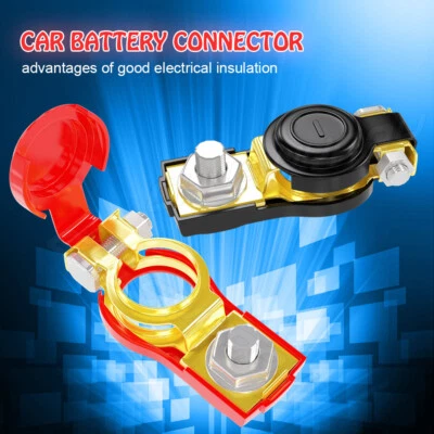 2X Car Durability Battery Terminal Connectors Clip Cable Clamp Top Post Guard US - Image 1 of 4
