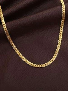 1pc Men Minimalist Chain Necklace 5mm Fashion Necklace, Stainless Steel Jewelry - Picture 1 of 4