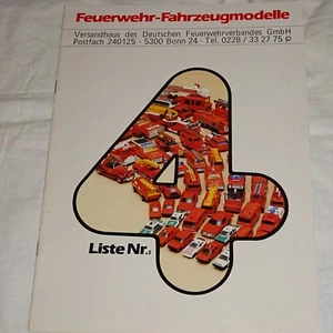 Feuerwehr Fahrzeugmodelle Heft  Liste 4 Preise Abbildungen Modell Auto LKW - Bild 1 von 3