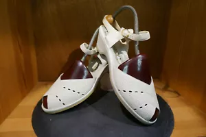 Damen Sandaletten Lederschuhe weiss, mit Luftpolster,Wörishofen, Schuhe Gr.7,5 F - Bild 1 von 1
