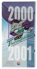 2000-01 Kentucky Thoroughblades AHL Hockey Schedule !!! McDonald's