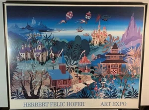 Signed Herbert Felic Hofer "The Four Seasons" Art Expo Poster Pro Framed 28x22 - Picture 1 of 16