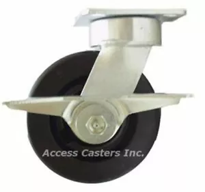 6PKLHSB 6" Kingpinless Swivel Caster with Brake, Phenolic Wheel 1200 lb Capacity - Picture 1 of 1