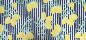 Multy Mats 24x56in Kitchen Lemons Black Stripes - Picture 1 of 7