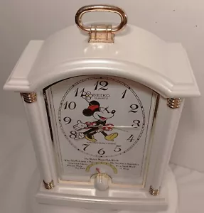 Minnie Mouse Alarm Clock Seiko-Quartz 6 Disney Songs +Beep Needs AA Batteries - Picture 1 of 9