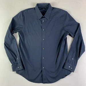 Theory Shirt Men’s XL Navy Blue Button Up Long Sleeve Casual Preppy Work - Picture 1 of 6
