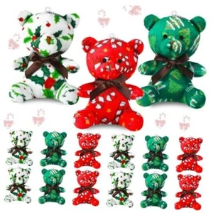 18 Pcs Christmas Stuffed Animals Bears Gifts Plush Bears Bulk Mini Soft - Picture 1 of 8