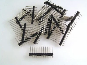 Header Plug 11 Pin 2.54mm Pitch SIL Easy Snap Insulator 10 Pieces OM0964A - Picture 1 of 3