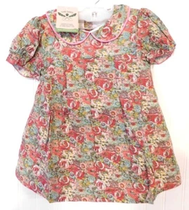 NWT The Oaks Apparel Size 4 Floral Flower Print 2 Pc Dress Set Peter Pan Collar - Picture 1 of 7