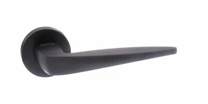 FORME Foglia Designer Hebel auf minimalistischer Rundrosette - Türgriff mattschwarz - Bild 1 von 1