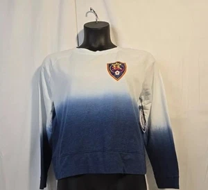 Sz XL MLS Women's Real Salt Lake Soccer Long Sleeve Blue & White Sweat Shirt New - Picture 1 of 10