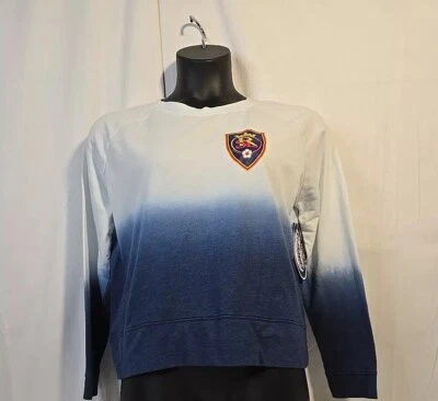 Sudadera para mujer talla XL MLS Real Salt Lake fútbol manga larga azul y blanca nueva Foto 1 de 4