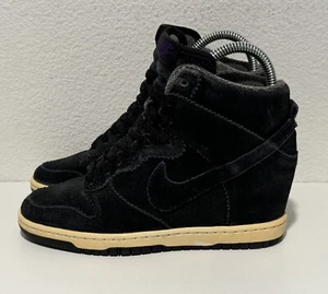 Nike Mujer Dunk Sky Hi Essential Tacón de Cuña Oculto Alto Talla 6 Negro 528899-014 - Imagen 1 de 15